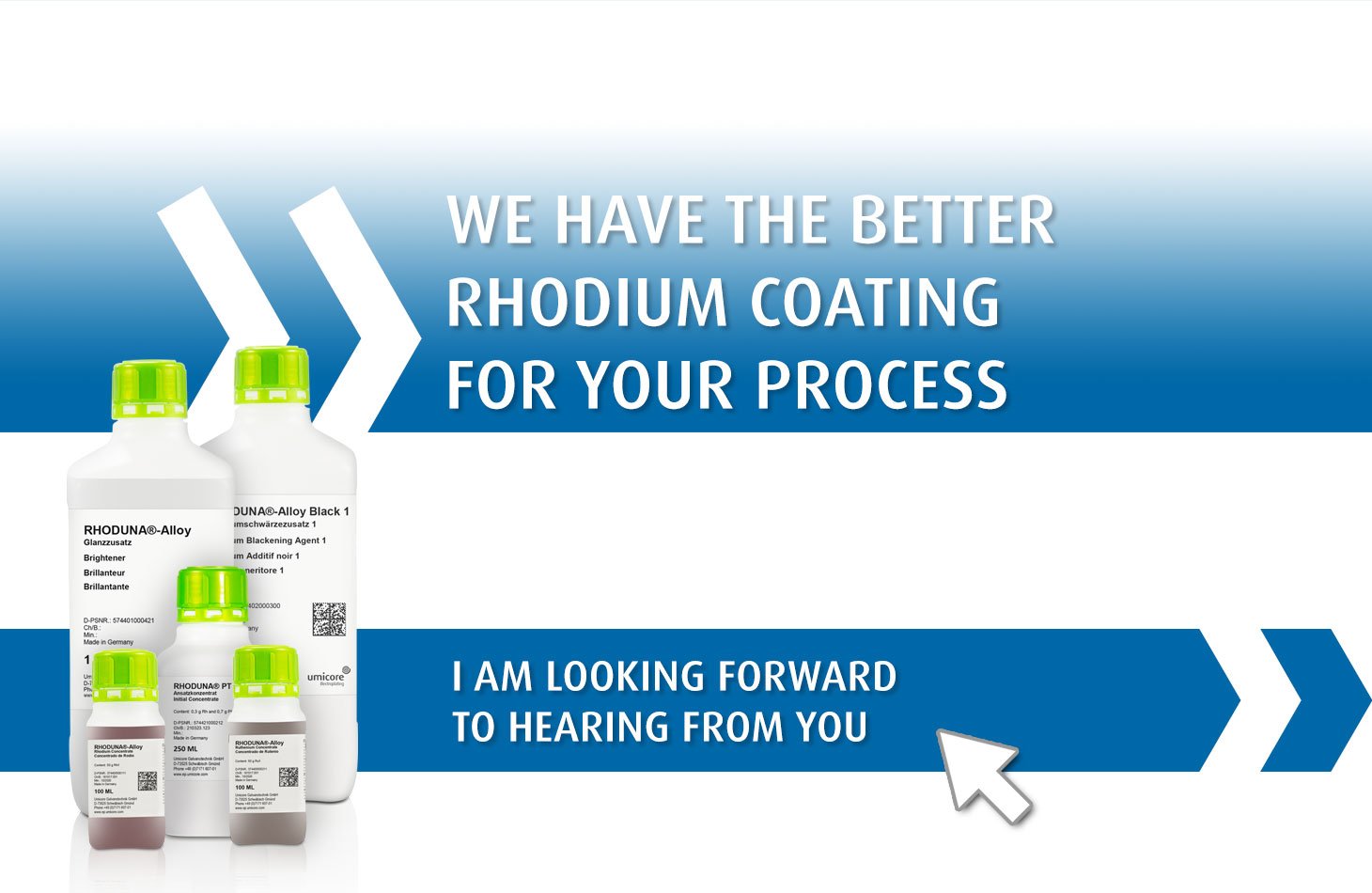 RHODUNA Alloy – abrasion resistant like no other bright white rhodium coating - Umicore Metal Deposition Solutions - Contact