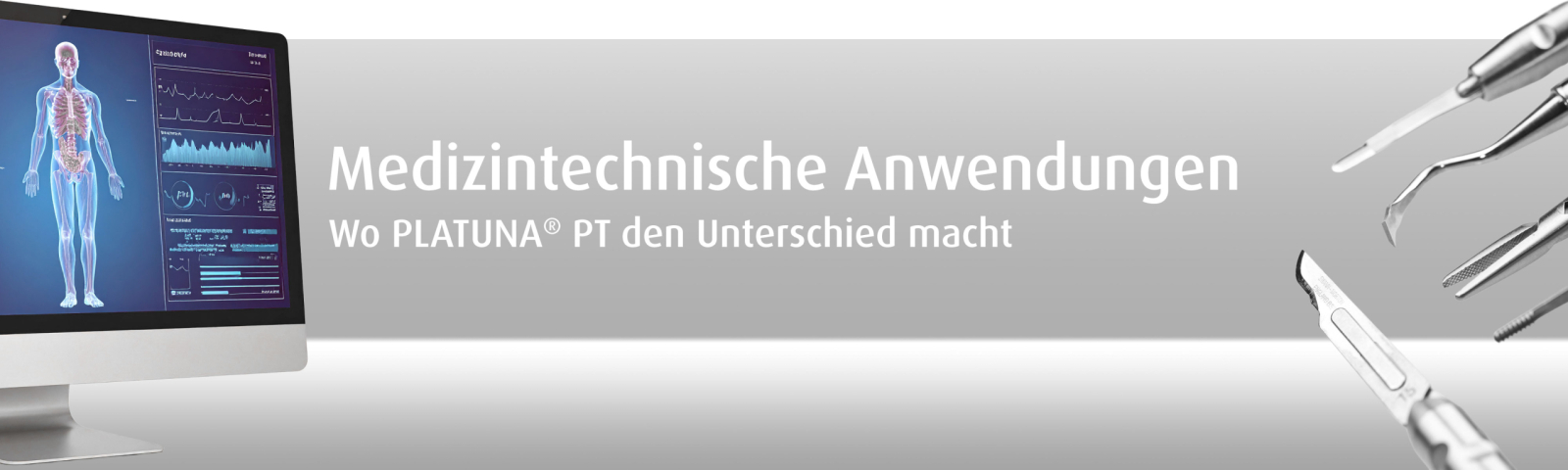 Umicore MDS - PLATUNA PT - Platinbeschichtung für Medizintechnik - Medizinische Anwendungsgebiete