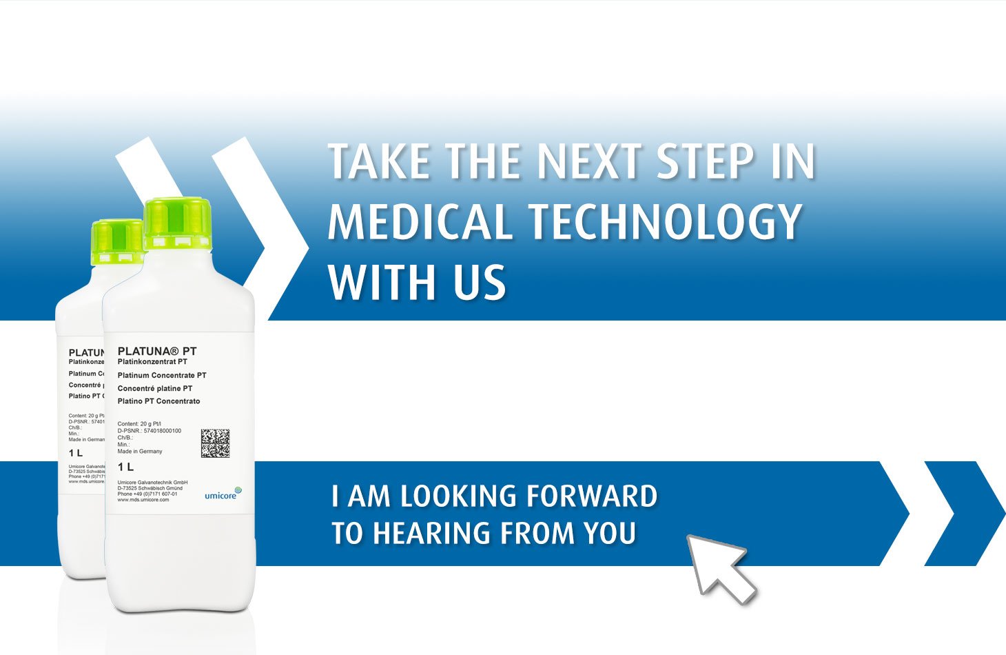 Umicore MDS - PLATUNA PT - Platinum coating for medical technology - Next step