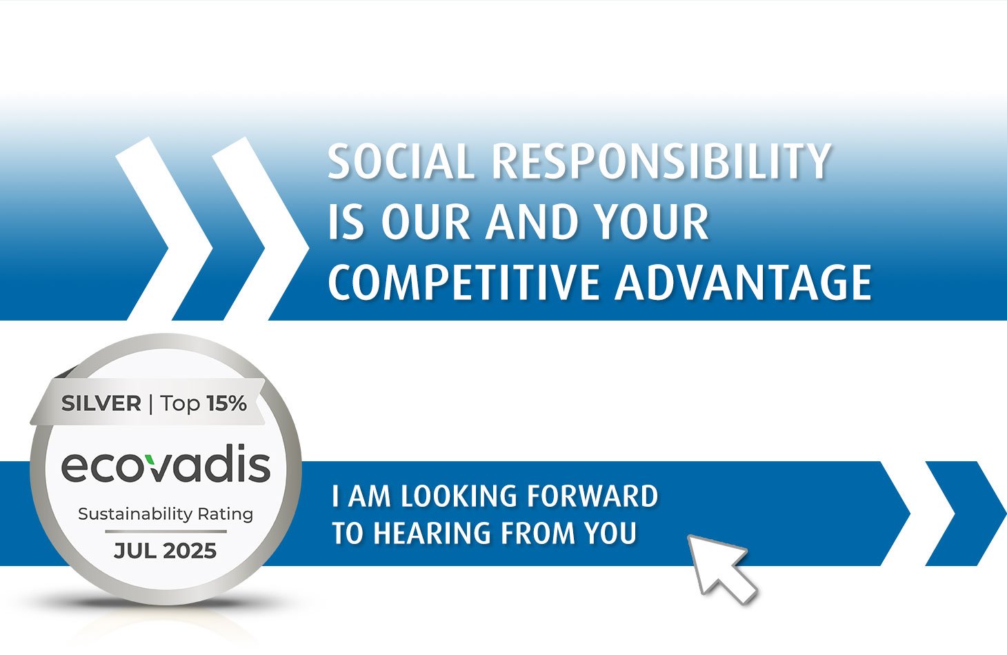 EcoVadis Silver Award - Sustainable and social corporate responsibility - Contact 