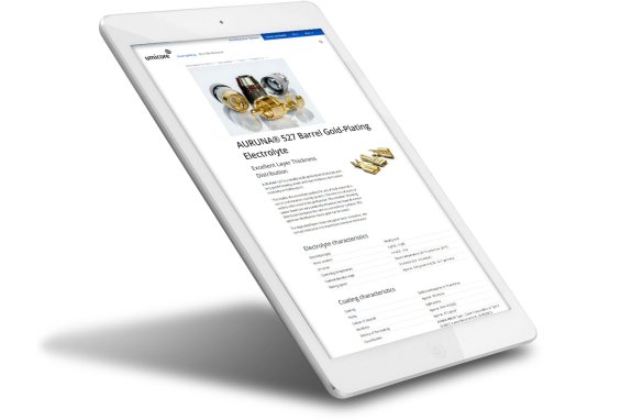 Umicore MDS - AURUNA 526 + 527 - Cost-optimized hard gold plating - AURUNA® 527