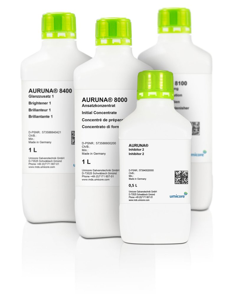 Umicore MDS - AURUNA 8000 - sustainable high-speed hard gold plating - Hard Gold portfolio