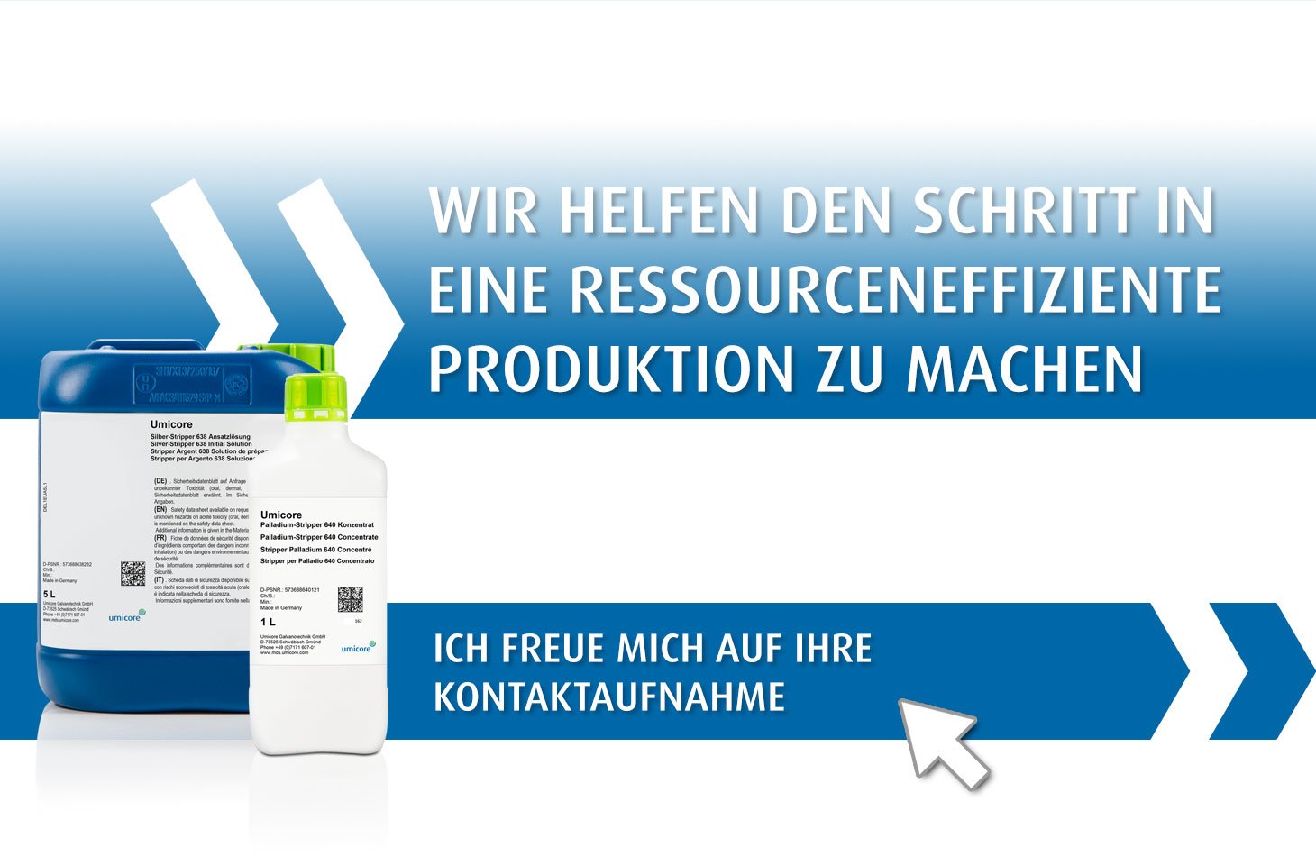 Umicore MDS - Edelmetall-Stripper Portfolio - wirtschaftliche Rückgewinnung von Gold, Silber, Palladium und Platin - Kontaktaufnahme